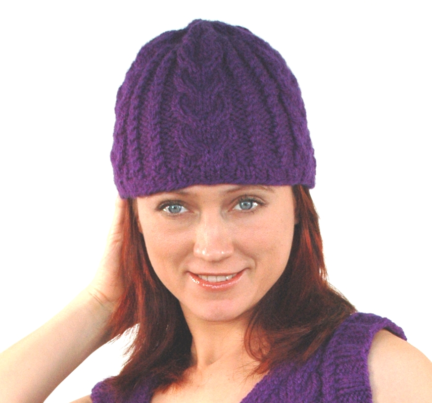 Encore Cabled Hat Pattern #F192